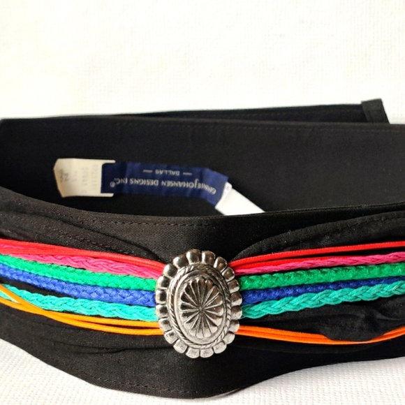 Ginnie Johansen Designs Dallas Accessories - Vintage 80s Ginnie Johansen Designs Dallas Southwestern Corset Belt